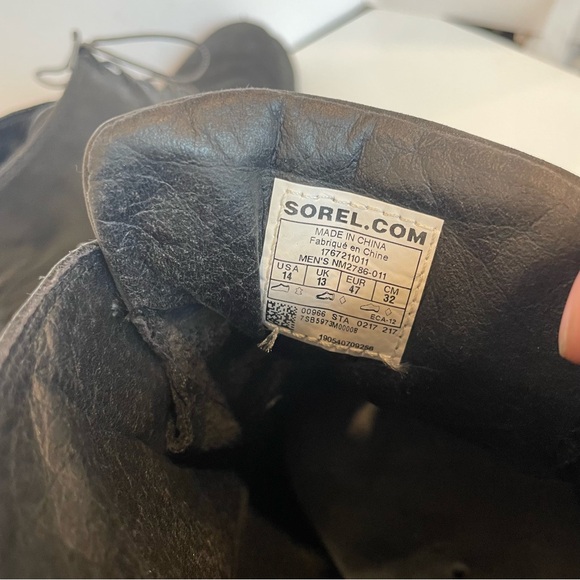 Sorel Madson Chukka Waterproof Boots Black Mens Size 14 Some Wear Please Read - Picture 8 of 12